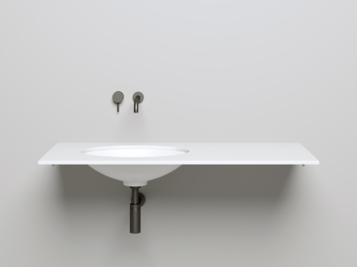 Раковина из искусственного камня S-Stone Salini MAREA 1802211M 60х40 встраиваемая цвет белый без отверстий под смеситель - фото 2